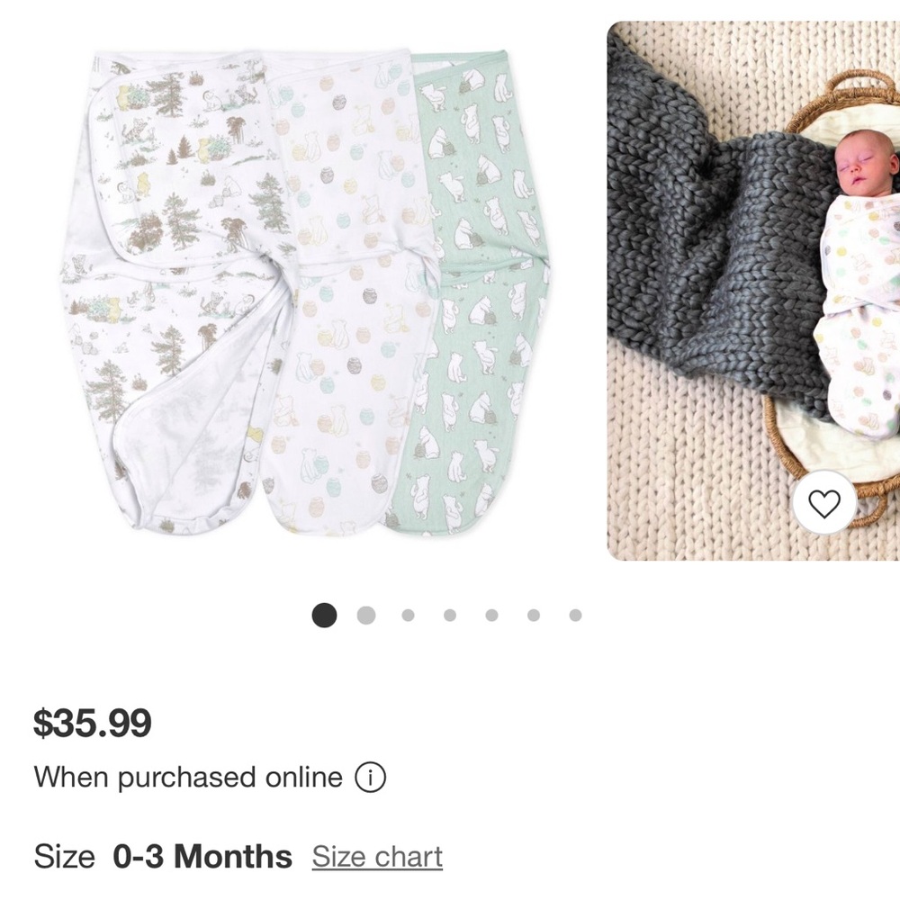 aden + anais Essentials Easy Swaddle Wrap - 3pk WASHED BUT NEVER USED